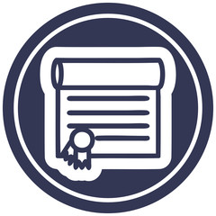 diploma certificate icon