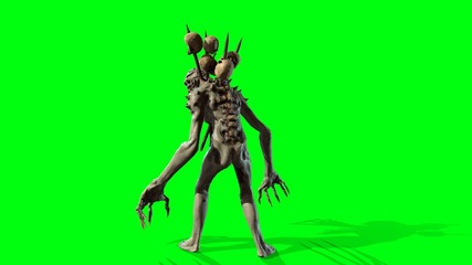 Obraz premium Nuclear post-apocalypse mutant 3d render