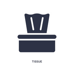 tissue icon on white background. Simple element illustration from camping concept.