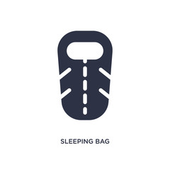 sleeping bag icon on white background. Simple element illustration from camping concept.