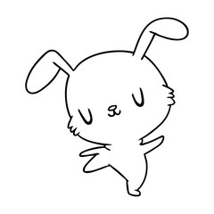 line drawing kawaii cute furry bunny