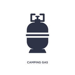 camping gas icon on white background. Simple element illustration from camping concept.