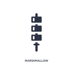 marshmallow icon on white background. Simple element illustration from camping concept.