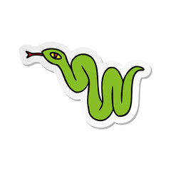 sticker cartoon doodle of a garden snake