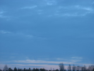 evening sky in March