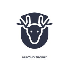 hunting trophy icon on white background. Simple element illustration from camping concept.