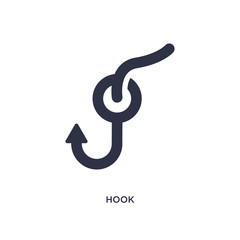 hook icon on white background. Simple element illustration from camping concept.