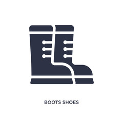 boots shoes icon on white background. Simple element illustration from camping concept.