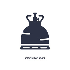 cooking gas icon on white background. Simple element illustration from camping concept.