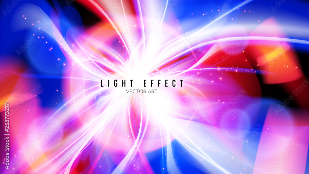 Poster illustration of explosive effect with ambient color. it is suitable for being as a background or tem