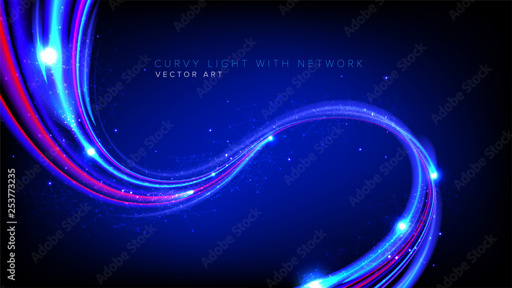 Poster illustration of light speed effect in vector. it is suitable for being used as a background or templ