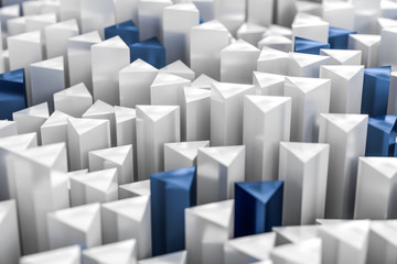 Obraz premium 3d rendering, white triangle pillar