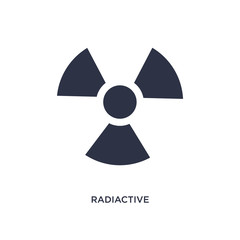 radiactive icon on white background. Simple element illustration from chemistry concept.