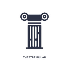 theatre pillar icon on white background. Simple element illustration from cinema concept.