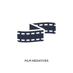 Fototapeta na wymiar film negatives icon on white background. Simple element illustration from cinema concept.