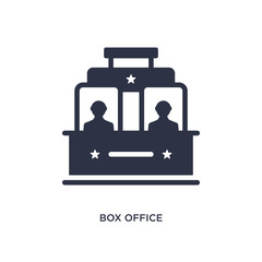Fototapeta premium box office icon on white background. Simple element illustration from cinema concept.