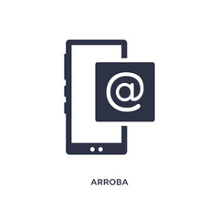 arroba icon on white background. Simple element illustration from communication concept.