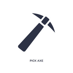pick axe icon on white background. Simple element illustration from construction concept.