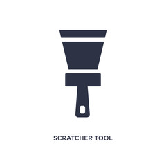 scratcher tool icon on white background. Simple element illustration from construction concept.