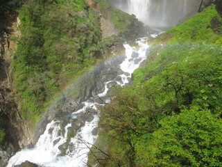 Fototapeta na wymiar 滝と虹