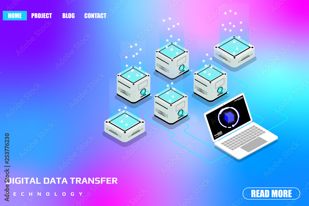 Aufkleber Big Data Server Security Protection On Circuit Board. Decentralized Network Cyberspace 3d Scifi Technology Concept Design Illustration.