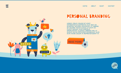 Web Page Template for Personal Branding