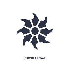 circular saw icon on white background. Simple element illustration from tools concept.