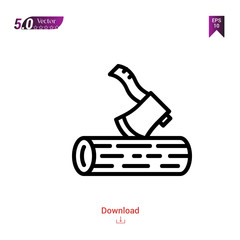 Outline woodcutter icon isolated on white background. Popular icons for 2019 year. Line pictogram. Graphic design, mobile application, logo, user interface. EPS 10 format vector