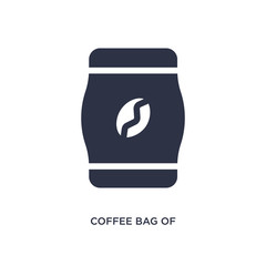 coffee bag of brazilian beans icon on white background. Simple element illustration from culture concept.