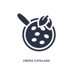 crema catalana icon on white background. Simple element illustration from culture concept.