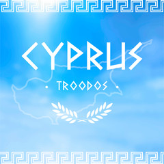 Vector map Cyprus with city Text Design illustration