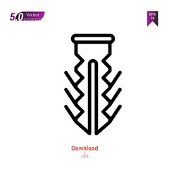 Outline wall-plug icon isolated on white background. Popular icons for 2019 year. Line pictogram. Graphic design, mobile application, logo, user interface. EPS 10 format vector