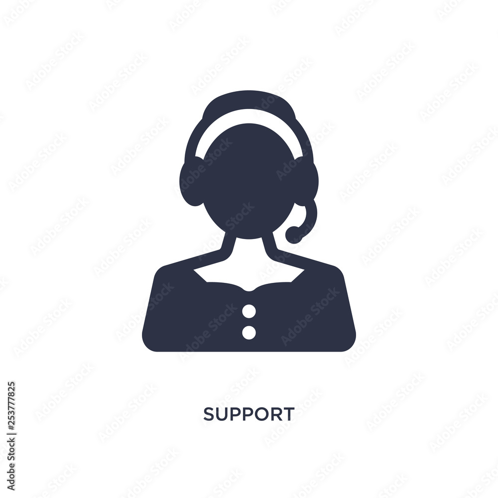 Poster support icon on white background. simple element illustration from customer service concept.