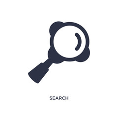 search icon on white background. Simple element illustration from customer service concept.