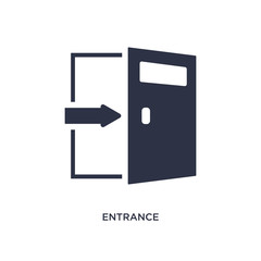 entrance icon on white background. Simple element illustration from discotheque concept.