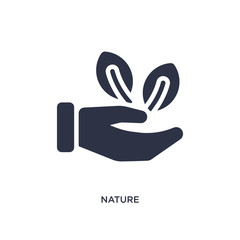 Fototapeta na wymiar nature icon on white background. Simple element illustration from ecology concept.