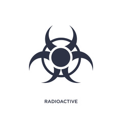 radioactive icon on white background. Simple element illustration from ecology concept.