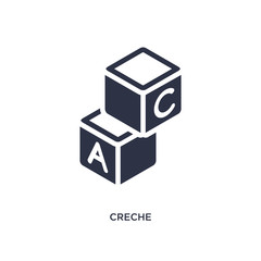 creche icon on white background. Simple element illustration from education concept.