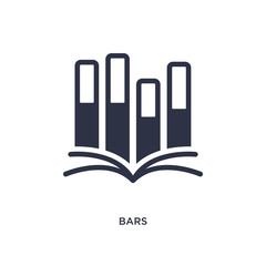 bars icon on white background. Simple element illustration from education concept.