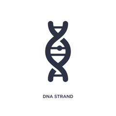 Fototapeta premium dna strand icon on white background. Simple element illustration from education concept.