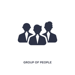 group of people icon on white background. Simple element illustration from education concept.