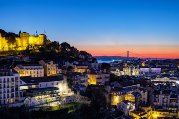 São jorge Castle and Lisbon skyline