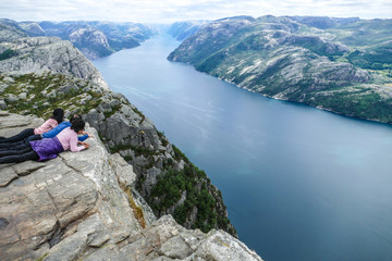 Norwegen Preikestolen Felsplattform Lysefjord Ryfylke