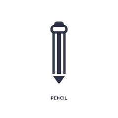 pencil icon on white background. Simple element illustration from education 2 concept.