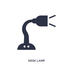 desk lamp icon on white background. Simple element illustration from education 2 concept.