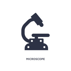 microscope icon on white background. Simple element illustration from education 2 concept.