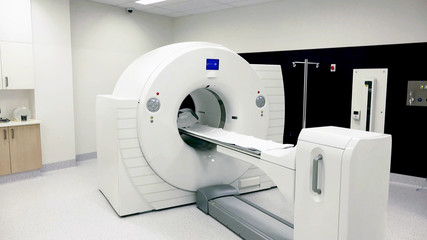 Medical CT or MRI or PET Scan in Modern Hospital Laboratory room - 253780802