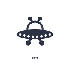 ufo icon on white background. Simple element illustration from literature concept.
