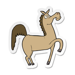 sticker of a funny cartoon horse