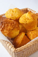 Basket of Cornbread Rolls